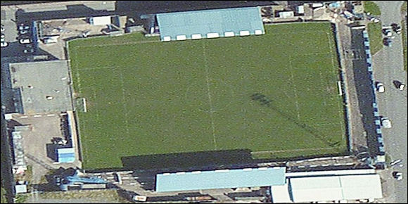 Holker Street - the home of Barrow FC (aerial photograph  Bing Maps)