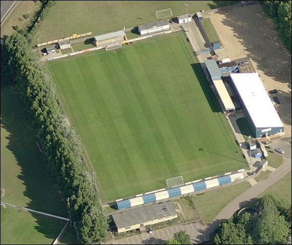 The New Eyrie - the home of Bedford Town FC (aerial photograph  Bing Maps)