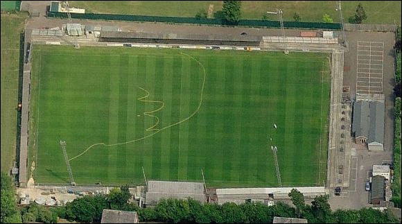 Nyewood Lane - the home of Bognor Regis Town FC (aerial photograph  Bing Maps)