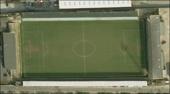 York Street - the home of Boston United FC (aerial photograph  Bing Maps)