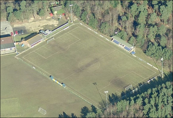 Hurn Bridge Sports Club - the home of Christchurch FC (aerial photograph  Bing Maps)