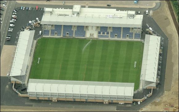 Weston Homes Community Stadium - the home of Colchester United FC (aerial photograph  Bing Maps)
