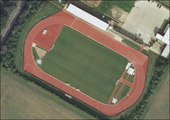 Rockingham Triangle - the home of Corby Town FC (aerial photograph  Bing Maps)
