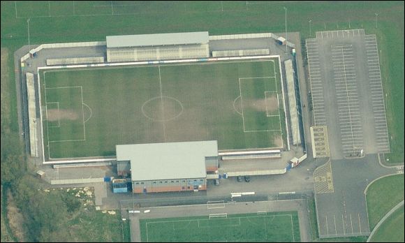 Tameside Stadium - the home of Curzon Ashton FC (aerial photograph  Bing Maps)