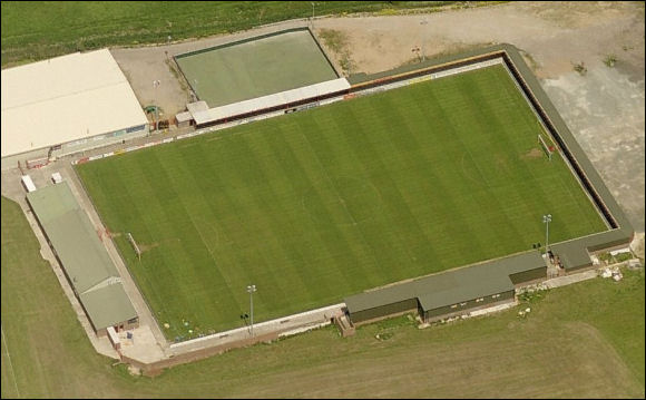 Langley Sports Club - the home of Eastbourne Borough FC (aerial photograph  Bing Maps)