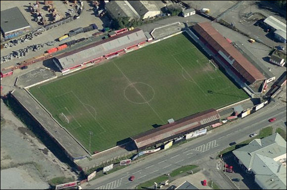Stonebridge Road - the home of Ebbsfleet United FC (aerial photograph  Bing Maps)