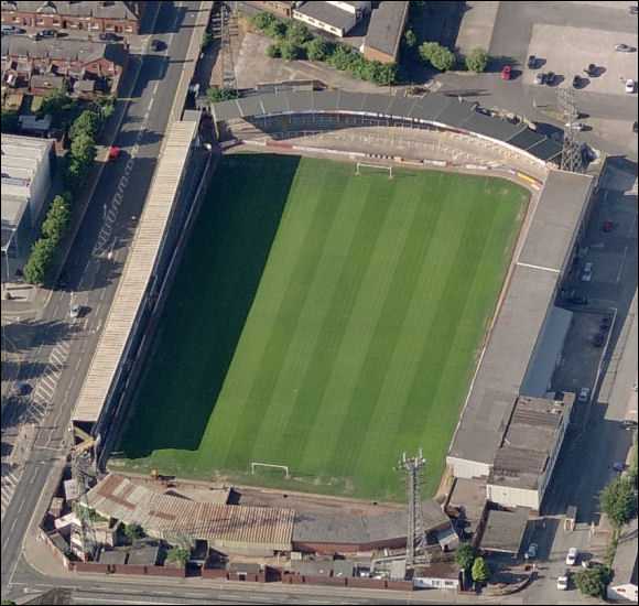 Edgar Street - the home of Hereford United FC (aerial photograph  Bing Maps)
