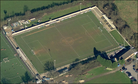 The Middlesex Stadium - the home of Hillingdon Borough FC (aerial photograph  Bing Maps)