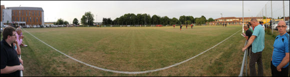 A 270 degree shot of Longlevens' new ground at Saw Mills End