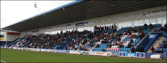 The impressive main stand at the New Bucks Head