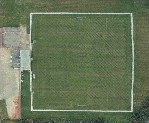 Langland Stadium - the home of Malvern Town FC (aerial photograph  Bing Maps)