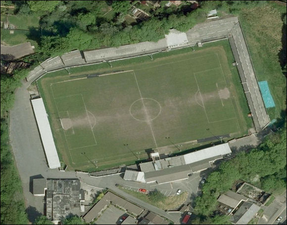 Penydarren Park - the home of Merthyr Town FC (aerial photograph  Bing Maps)