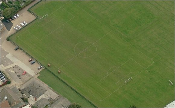 Lincoln Road - the home of Peterborough Sports FC (aerial photograph  Bing Maps)