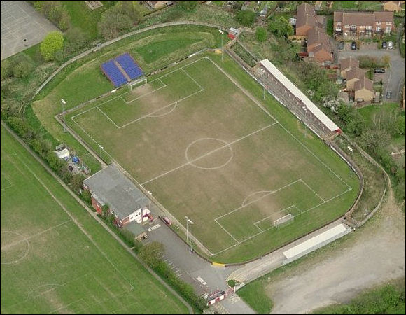 The Valley Stadium - the home of Redditch United FC (aerial photograph  Bing Maps)