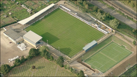 Butlin Road - the home of Rugby Town FC (aerial photograph  Bing Maps)