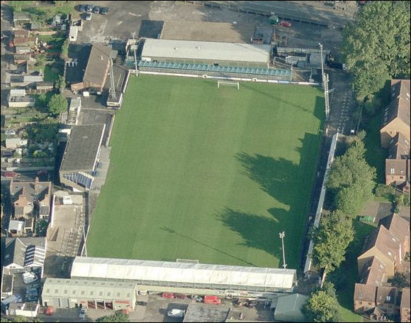 Marston Road - the home of Stafford Rangers FC (aerial photograph  Bing Maps)
