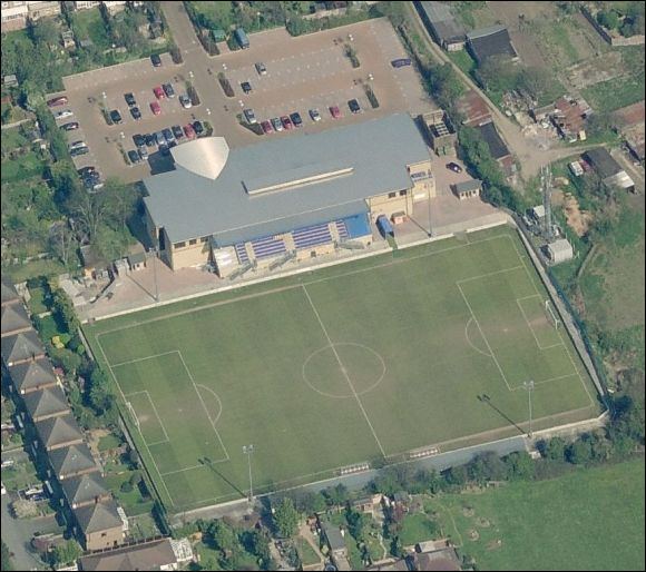 Wheatsheaf Park - the home of Staines Town FC (aerial photograph  Bing Maps)