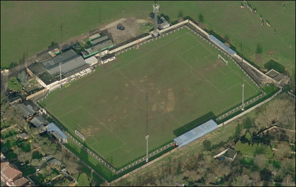 Grosvenor Vale - the home of Wealdstone FC (aerial photograph  Bing Maps)