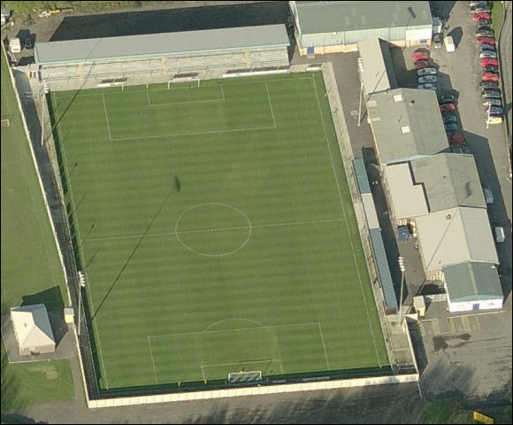 Woodspring Park - home of Weston Super Mare FC (aerial photograph  Bing Maps)