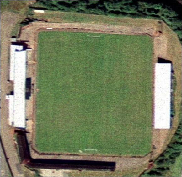 Borough Park - the home of Workington FC (aerial photograph  Bing Maps)
