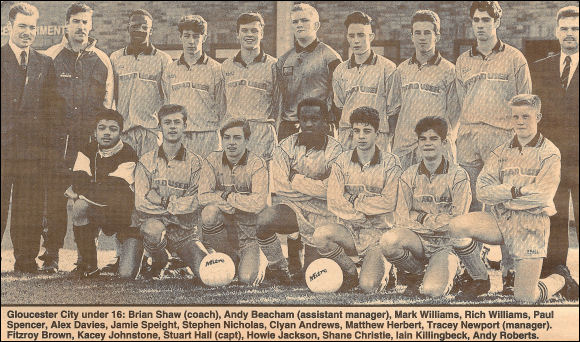 Gloucester City U-16's 1991/92