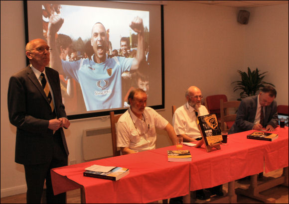 Phil Warren hosts the book launch at Gloucester City Cricket Club