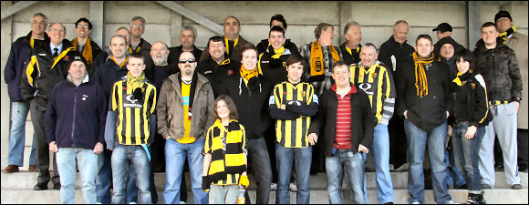 Some of the City fans who made the mammoth journey to Blyth today