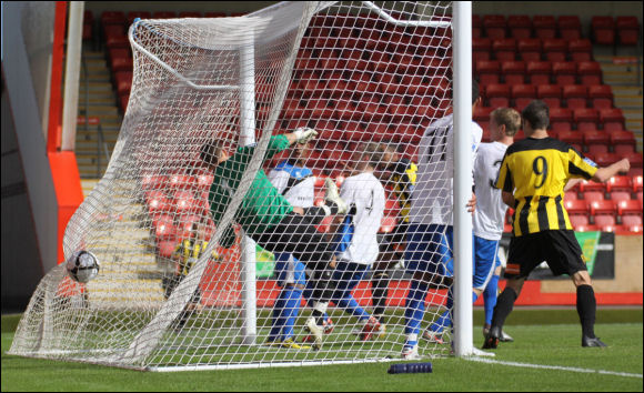 Back of the Net! Darren Mullings scores his first and City's second