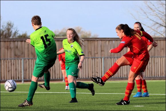 Jade scores from distance against Cotswold Rangers